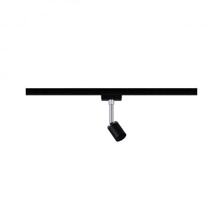 Spot individuel sur rail Pure II URail Paulmann - GU10 - 10W max - Dimmable - Noir mat/ chromé - Sans ampoule