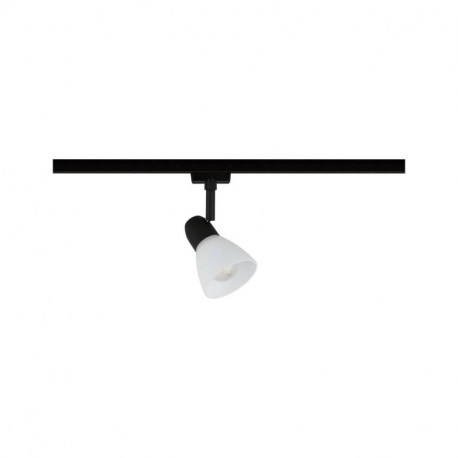 Spot sur rail Caps URail Paulmann - 20W max - E14 - Dimmable - Noir mat/ verre opale