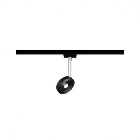 Spot LED Discus URail Paulmann - 2700K - 5W - Dimmable - Noir mat/chromé