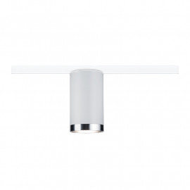 Spot sur rail Tube URail Paulmann - Blanc chromé - Métal - GU10 - 10W max - Dimmable - Sans ampoule