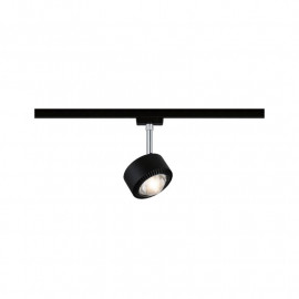 Spot LED sur rail URail Aldan Paulmann - 9W - 2700K - Dimmable - Noir mat/chrome