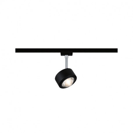 Spot LED sur rail URail Aldan Paulmann - 9W - 2700K - Dimmable - Noir mat/chrome
