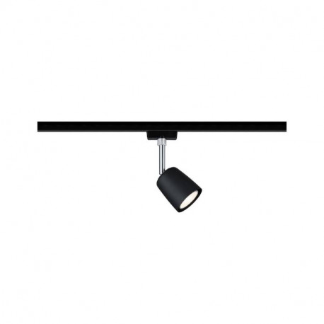 Spot sur rail Cover URail Paulmann- GU10 - 10W - Noir mat/chrome - Sans ampoule
