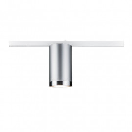 Spot sur rail Tube URail Paulmann - chromé dépoli / chromé brillant - Métal - GU10 - 10W max - Dimmable - Sans ampoule