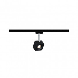 Spot sur rail Cube URail Paulmann - 8W - 2700K - Dimmable - Noir mat/chrome