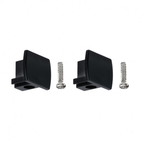 Kit de 2 embouts universels pour rails URail Paulmann - Plastique - Noir