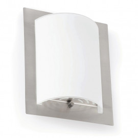 Applique DIULA Faro - E27 - 15W max - Nickel mat/Verre opal