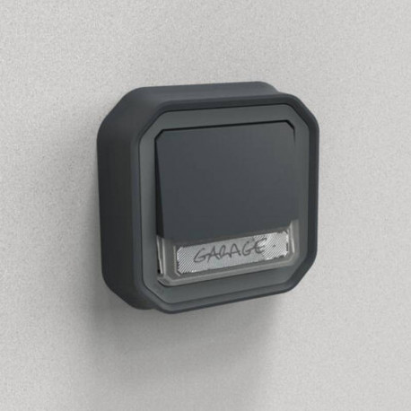 Poussoir Lumineux Legrand Plexo Gris Avec Voyant 12V - Idéal Pour Porte-étiquettes