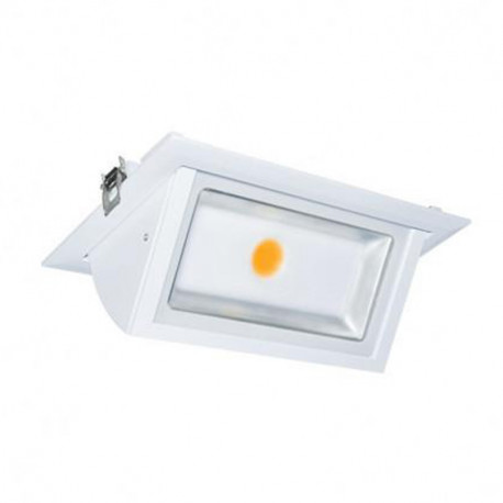 Spot encastré LED - 3000K - 30W - Rectangulaire - Blanc - Avec ampoule