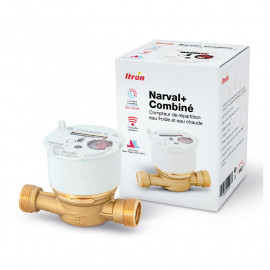 Compteur combiné Narval Itron - Eau chaude et eau froide - Filetage Mâle - Racc 20X27mm