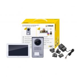 Kit vidéo platine saillie mains libres avec moniteur 7” - Aluminium brossé