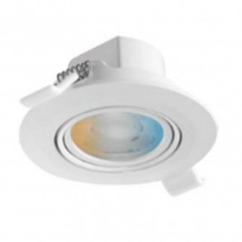 Spot LED orientable CCT Miidex - 7W - 3000/4000/6500 K - IP20 - Blanc - Avec alimentation électronique