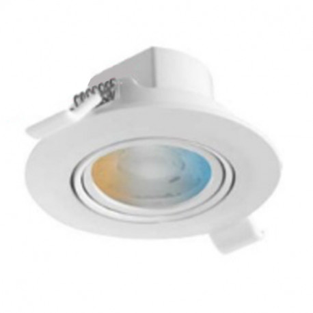 Spot LED orientable CCT Miidex - 7W - 3000/4000/6500 K - IP20 - Blanc - Avec alimentation électronique
