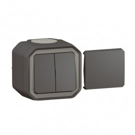 Transformeur étanche Plexo Legrand - Réversible 5 fonctions - Complet - Anthracite