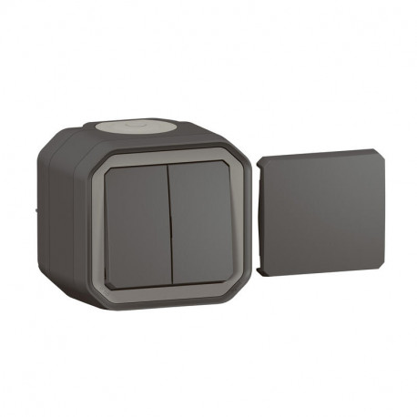 Transformeur étanche Plexo Legrand - Réversible 5 fonctions - Complet - Anthracite