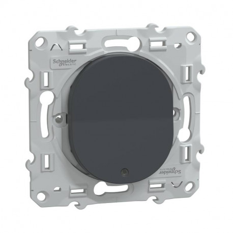 Va et vient lumineux ou témoin Ovalis Schneider Electric - 10 AX - 250V - Anthracite
