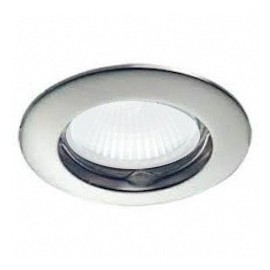 Spot encastré rond Fixe 230V nickel satiné
