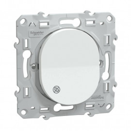 Va et vient Ovalis Schneider Electric - 10 AX - 250V - Blanc anti-bactérien