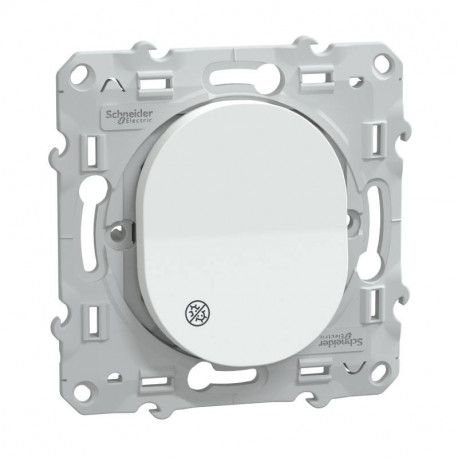 Va et vient Ovalis Schneider Electric - 10 AX - 250V - Blanc anti-bactérien