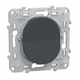 Bouton poussoir à fermeture Ovalis Schneider Electric - 10 A - 250V - Anthracite