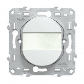 Bouton poussoir à fermeture avec porte étiquette Ovalis Schneider Electric - 10 AX - 250V - Blanc