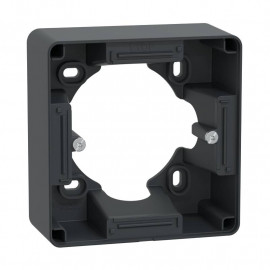 Boite support 36mm Ovalis Schneider Electric - 1 poste - Pour montage en saillie - Anthracite