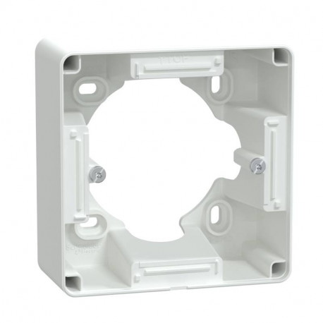 Boite support 36mm Ovalis Schneider Electric - 1 poste - Pour montage en saillie -Blanc