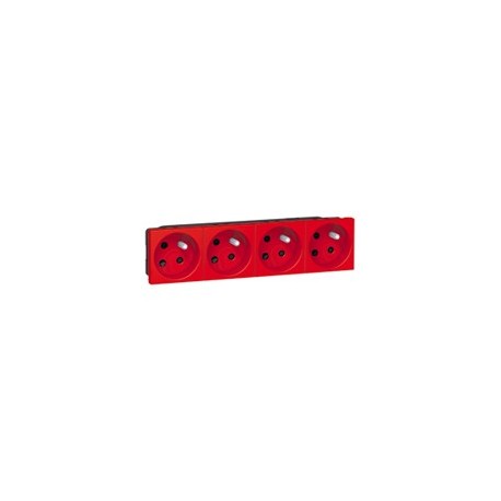 Prise Triple Legrand MOSAIC 77153 Détrompée Rouge - Occasion Sans Emballage