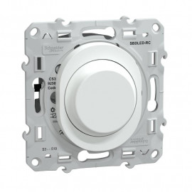 Variateur de lumière rotatif Ovalis Schneider Electric - 2 ou 3 fils - 230V - Blanc