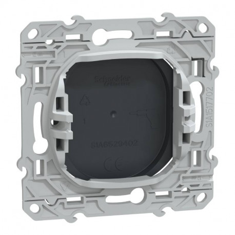 Schneider - Wiser Odace - Bouton Poussoir Connecté 3 Fils 10A Zigbee - Noir Onyx - Réf : S940530