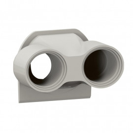 Embout presse étoupe 2 entrées Plexo Legrand - Pour boîtier saillie étanche - Filetage M20 - Gris