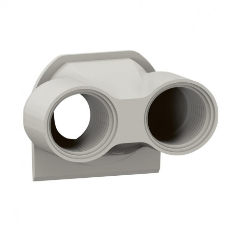 Embout presse étoupe 2 entrées Plexo Legrand - Pour boîtier saillie étanche - Filetage M20 - Gris