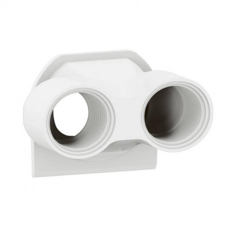 Embout presse étoupe 2 entrées Plexo Legrand - Pour boîtier saillie étanche - Filetage M20 - Blanc