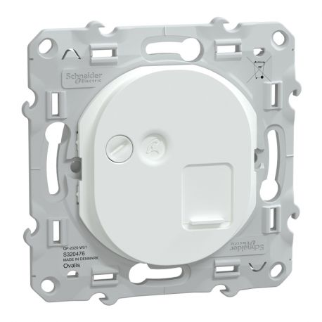 Prise VDI RJ45 Ovalis Schneider Electric - Grade 3 - Cat6 - STP - Blanc