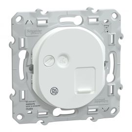 Prise VDI RJ45 Ovalis Schneider Electric - Antibactérien - Grade 3 - Cat6 - STP - Blanc