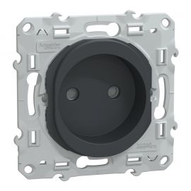 Prise de courant à puits Ovalis Schneider Electric - Avec éclipse - 2P - 16A - 250V - Anthracite