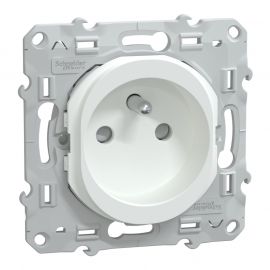 Prise de courant Ovalis Schneider Electric - Encastrée - 16A - 250V - Intérieur - Blanc