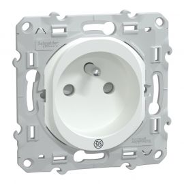 Prise de courant Ovalis Schneider Electric - Antibactérien - Encastrée - 16A - 250V - Intérieur - Blanc