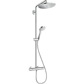 Colonne de douche Croma Select S 280 Eco smart - 1 jet - avec mitigeur thermostatique- Chrome