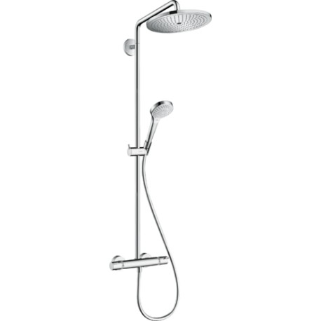 Colonne de douche Croma Select S 280 Eco smart - 1 jet - avec mitigeur thermostatique- Chrome
