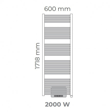 Radiateur Sèche-Serviettes Électrique ILO Émeraude 750W - Design Unique, Rayonnant, Extra Plat Avec +17 Motifs - Fabriqué En France - 10