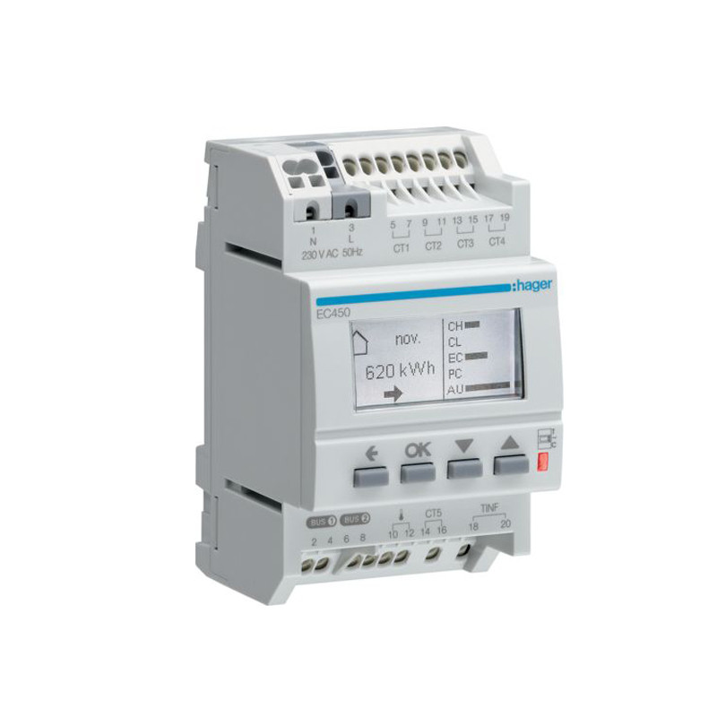 Afficheur énergie Hager EC410 Essensya Pour RT2012 – Neuf Sous Emballage