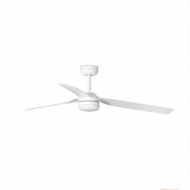 Ventilateur plafonnier avec lumière Punt - Faro - Connecté - 17,6m² - Moteur DC - Blanc