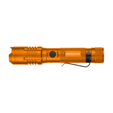 Lampe torche Observer tools - Orange - Portée 270m - Lumens 1200 -  Garantie à vie