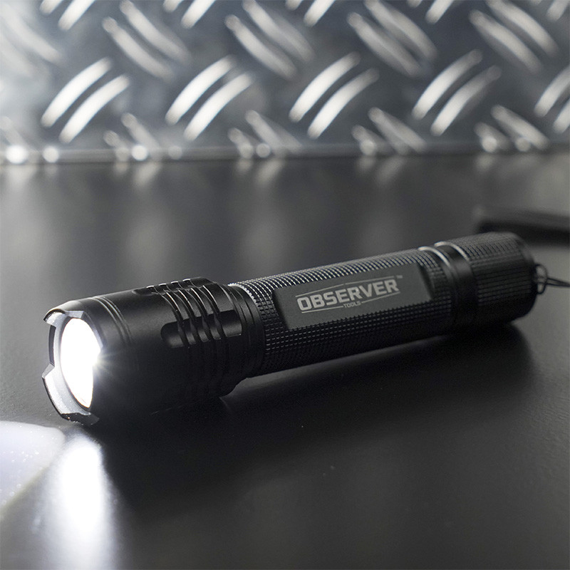 Lampe torche Observer Tools LED Rechargeable, Orange, 1200 lm, IP65