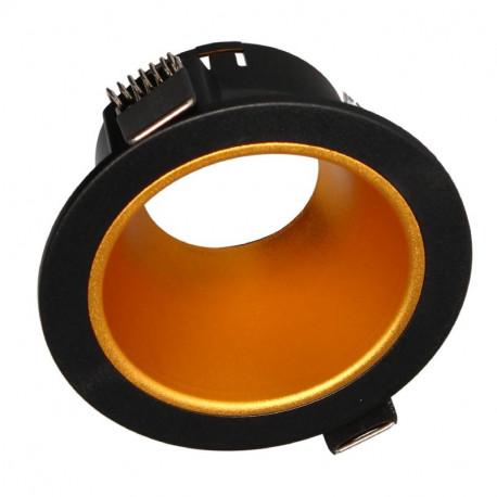 Collerette pour spot Naxos Arlux - Fixe - Ø88mm - GU10 - Sans ampoule - - Noir & Or