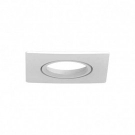 Collerette carrée inclinable pour spot Éclat II Miidex - Ø82 mm - Blanc