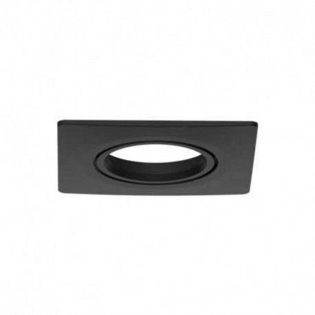 Collerette carrée inclinable pour spot Éclat II Miidex - Ø82 mm - Noir