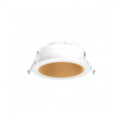 Collerette basse luminance ronde pour spot Éclat II Miidex - Ø82 mm - Blanc/doré