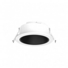 Collerette basse luminance ronde pour spot Éclat II Miidex - Ø82 mm - Blanc/noir